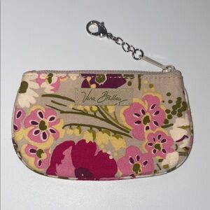 Vera Bradley Pink and Green Floral ID Pouch